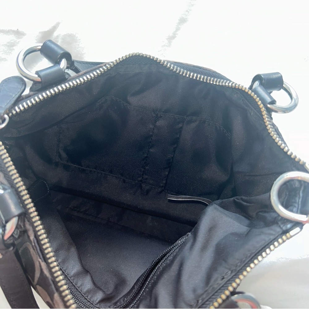 COACH SHOULDER PURSE BLACK BUCKLE WITH REMOVABLE STRAP - Picture 7 of 13